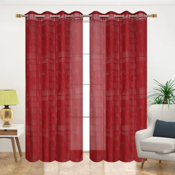 Red_Net_Semi_Transparent_Floral_Curtains_(Floral_Design,_Pack_of_2