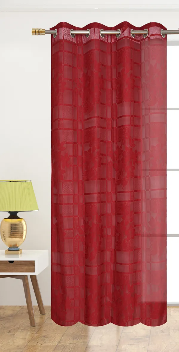 Red_Net_Semi_Transparent_Floral_Curtains_(Floral_Design,_Pack_of_2