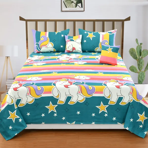 King_Flat_230_TC_Floral_Bedsheet__(Pack_of_1,_Multicolour_(1_Bedsheet_+_2_Pillow_Covers_+_2_Cushion_Cover_with_filler)