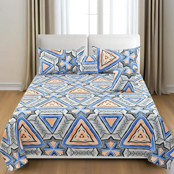 King_Flat_230_TC_Floral_Bedsheet__(Pack_of_1,_Blue_(1_Bedsheet_+_2_Pillow_Covers_+_2_Cushion_Cover_with_filler)