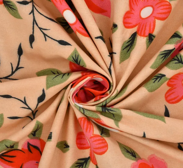 King_Flat_230_TC_Floral_Bedsheet__(Pack_of_1,_Peach_(1_Bedsheet_+_2_Pillow_Covers_+_2_Cushion_Cover_with_filler)