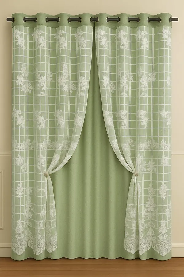 Light_Green_luxury_Double_layer_Curtains_(Self_Design,_Pack_of_2)
