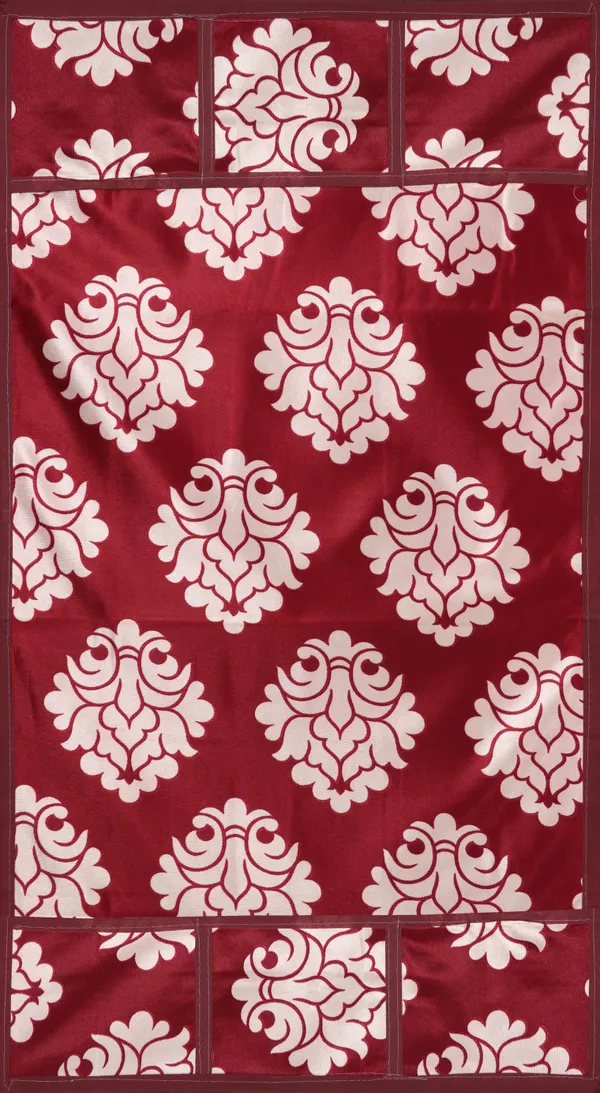Maroon_Fridge_Cover_|_Fridge_Combo_Set_of_1_Fridge_Top_Cover,_1_Handle_Covers_and_4_Fridge_Mats_|_Refrigerator_Cover_|_Dams_Design