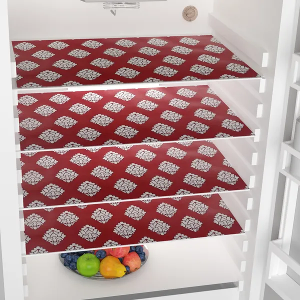 Maroon_Fridge_Cover_|_Fridge_Combo_Set_of_1_Fridge_Top_Cover,_1_Handle_Covers_and_4_Fridge_Mats_|_Refrigerator_Cover_|_Dams_Design