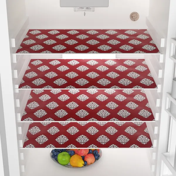 Maroon_Fridge_Cover_|_Fridge_Combo_Set_of_1_Fridge_Top_Cover,_1_Handle_Covers_and_4_Fridge_Mats_|_Refrigerator_Cover_|_Dams_Design