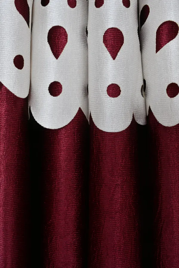 Maroon_Polyester_Eyelet_Solid_Plain_Frill_curtains_Pack_of_2