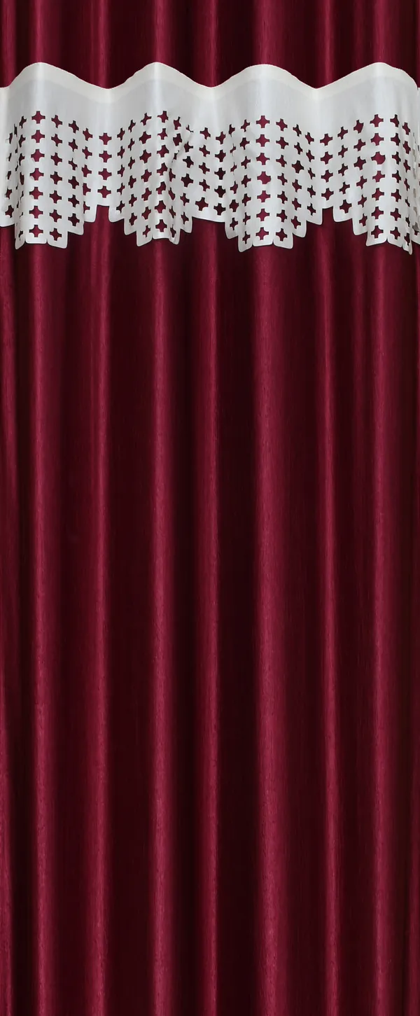 Maroon_Polyester_Eyelet_Solid_Plain_Frill_curtains_Pack_of_2