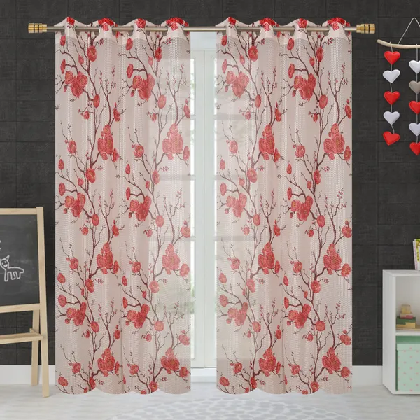 Maroon_Net_Semi_Transparent_Floral_Curtains_(Floral_Design,_Pack_of_2