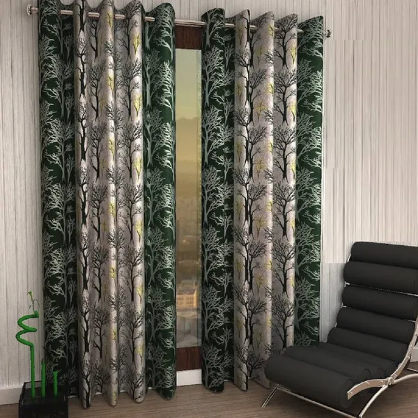 Green_Polyester_Eyelet__Designer_Print_curtains_Pack_of_2
