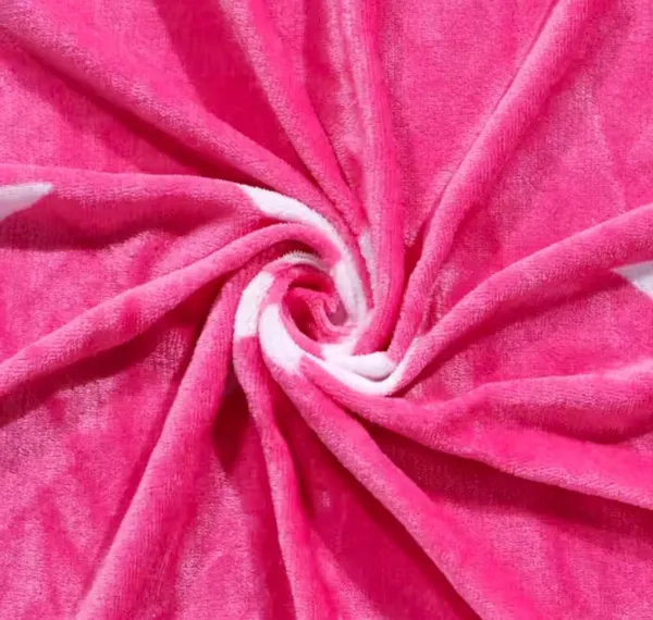 Pink_Warm_Double_Bed_Woollen_&_Velvet_Fitted_Bedsheet