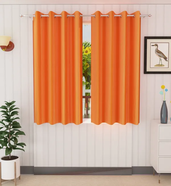 Orange_Polyester_Eyelet_Solid_Plain_curtains_Pack_of_2