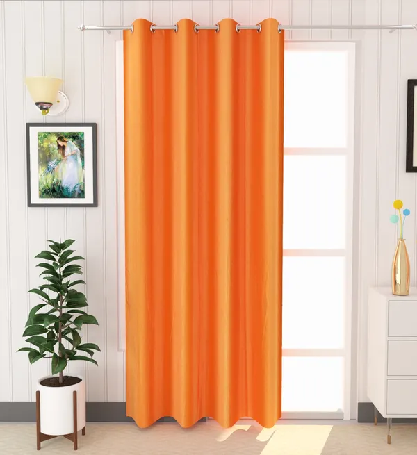 Orange_Polyester_Eyelet_Solid_Plain_curtains_Pack_of_2