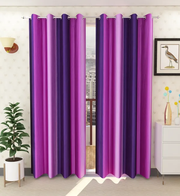 Purple_Polyester_Solid_Long_Crush_Curtains_Pack_Of_2