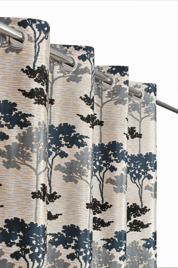 Black_Polyester_Eyelet__Designer_Print_curtains_Pack_of_2