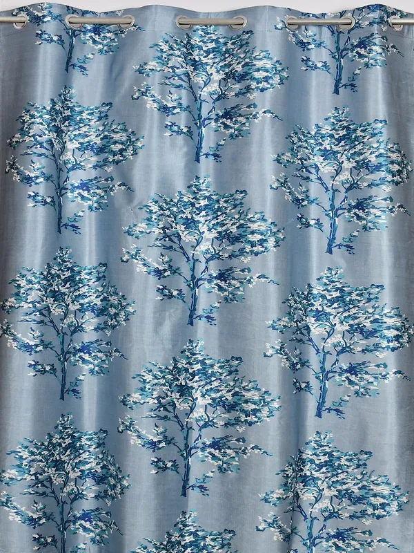Blue_Polyester_Eyelet__Designer_Print_curtains_Pack_of_2