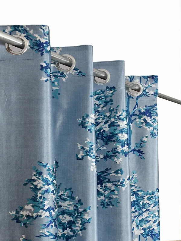 Blue_Polyester_Eyelet__Designer_Print_curtains_Pack_of_2