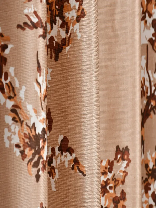 Brown_Polyester_Eyelet__Designer_Print_curtains_Pack_of_2