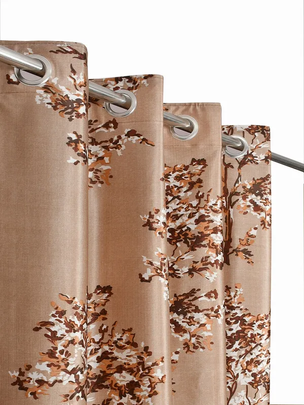 Brown_Polyester_Eyelet__Designer_Print_curtains_Pack_of_2