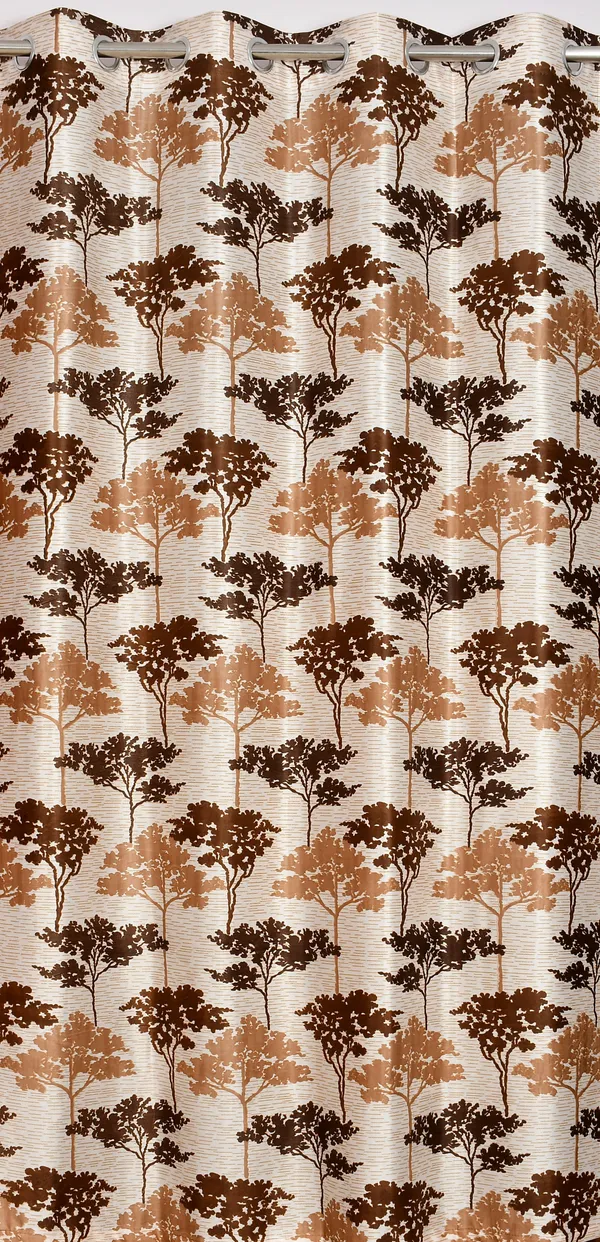 Brown_Polyester_Eyelet__Designer_Print_curtains_Pack_of_2