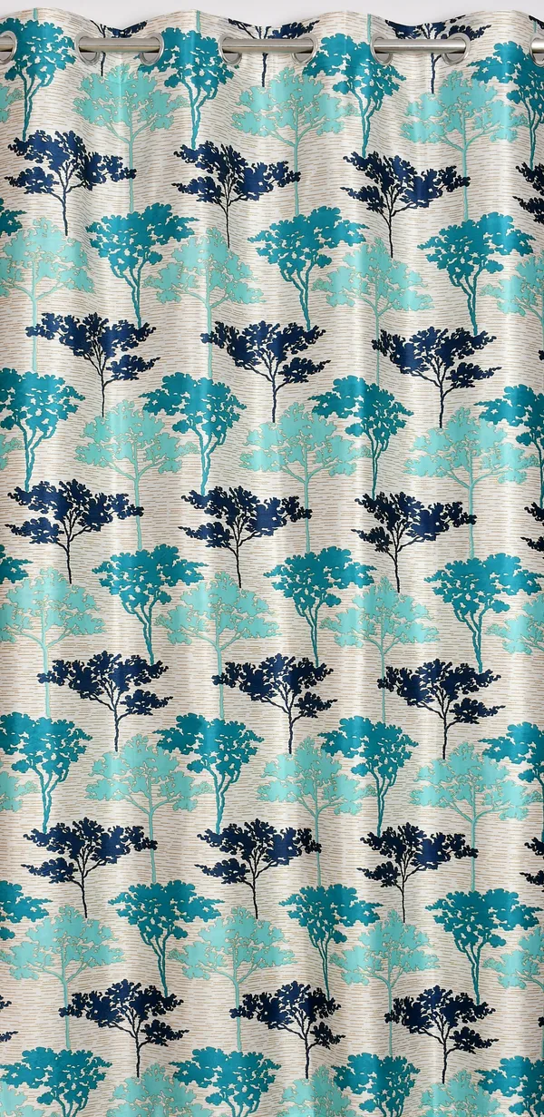 Aqua_Polyester_Eyelet__Designer_Print_curtains_Pack_of_2