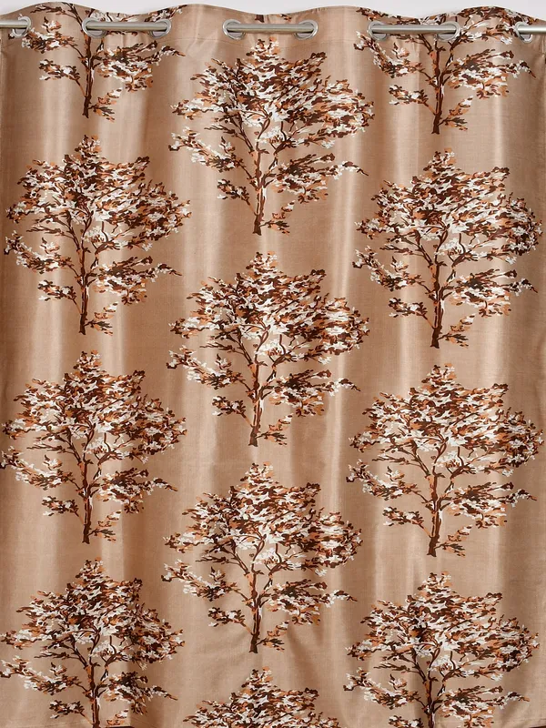 Brown_Polyester_Eyelet__Designer_Print_curtains_Pack_of_2