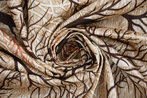 Brown_Polyester_Eyelet__Designer_Print_curtains_Pack_of_2