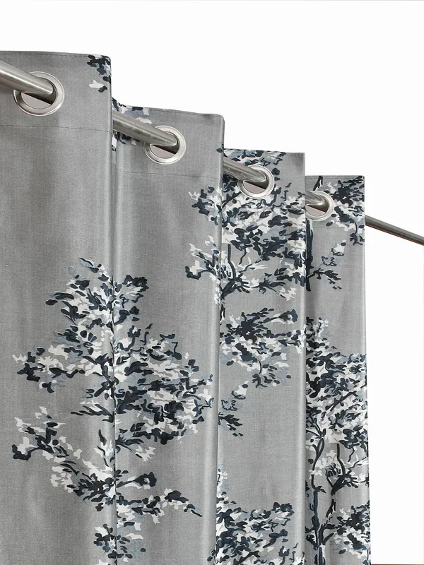 Grey_Polyester_Eyelet__Designer_Print_curtains_Pack_of_2