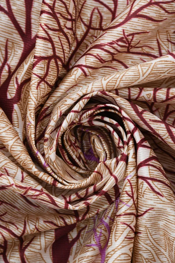 Maroon_Polyester_Eyelet__Designer_Print_curtains_Pack_of_2