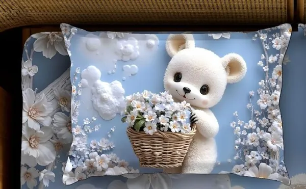 Sky_7D_Basket_Teddy_Digital_Glace_Cotton__King_Size_Flat_Double_Bedsheet_(Size_Bedsheet_90x100_inch_with_2_Pillow_cover)