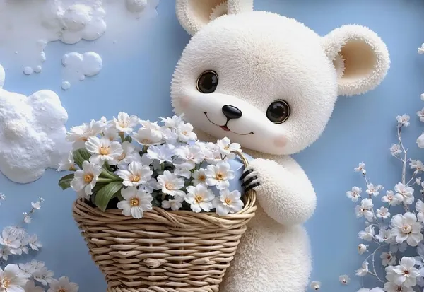 Sky_7D_Basket_Teddy_Digital_Glace_Cotton__King_Size_Flat_Double_Bedsheet_(Size_Bedsheet_90x100_inch_with_2_Pillow_cover)
