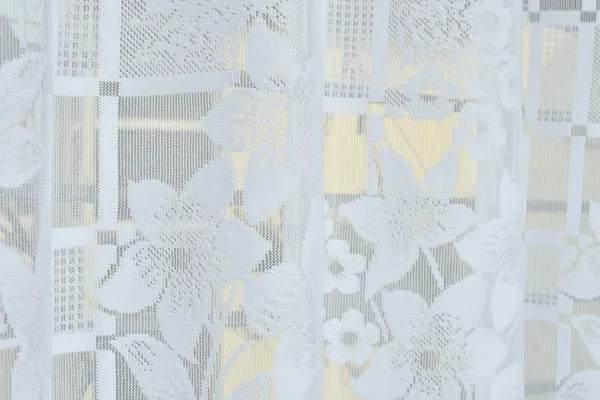 White_Net_Semi_Transparent_Floral_Curtains_(Floral_Design,_Pack_of_2