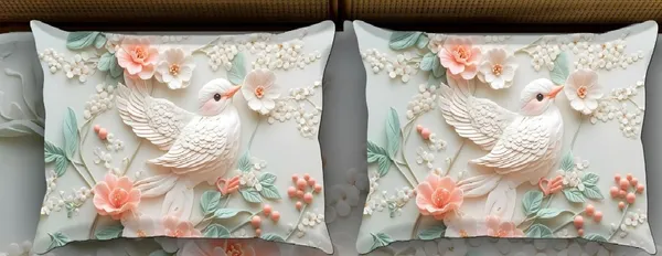 White_7D_Sparrow_Digital_Glace_Cotton__King_Size_Flat_Double_Bedsheet_(Size_Bedsheet_90x100_inch_with_2_Pillow_cover)