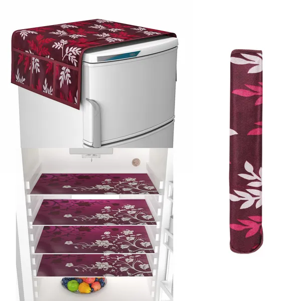 Wine_Fridge_Cover_|_Fridge_Combo_Set_of_1_Fridge_Top_Cover,_1_Handle_Covers_and_4_Fridge_Mats_|_Refrigerator_Cover_|_Floral_Design