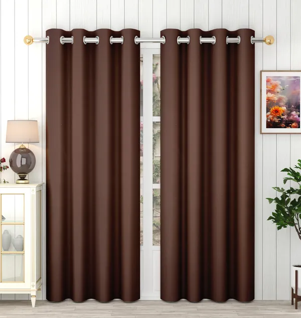 Brown_Polyester_Eyelet__Solid_Blackout_curtains_Pack_of_2