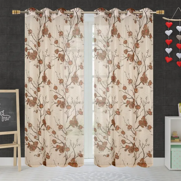 Brown_Net_Semi_Transparent_Floral_Curtains_(Floral_Design,_Pack_of_2
