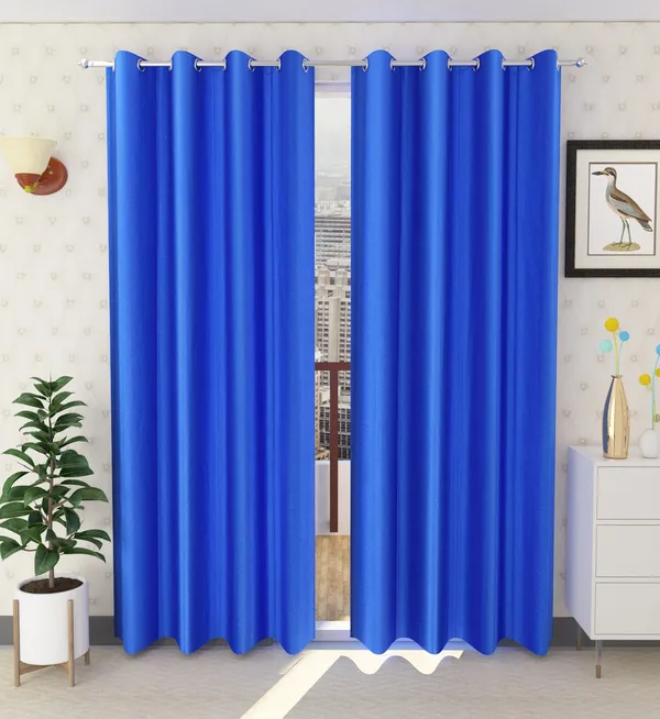 Royal_Blue_Polyester_Eyelet_Solid_Plain_curtains_Pack_of_2