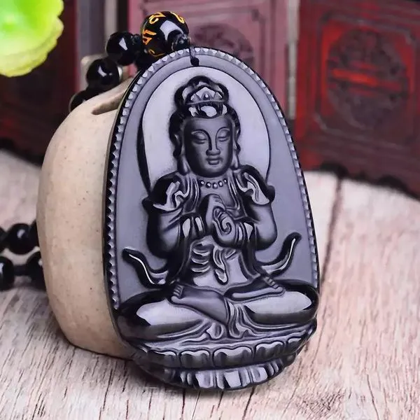 Natural_Black_Obsidian_Saint_Buddha_Pendant_Necklace