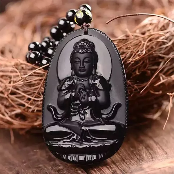 Natural_Black_Obsidian_Saint_Buddha_Pendant_Necklace