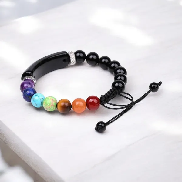 Harmonize_Your_Energy_With_Style_And_Protection_7_Chakra_Black_Obsidian_Strand_Bracelet