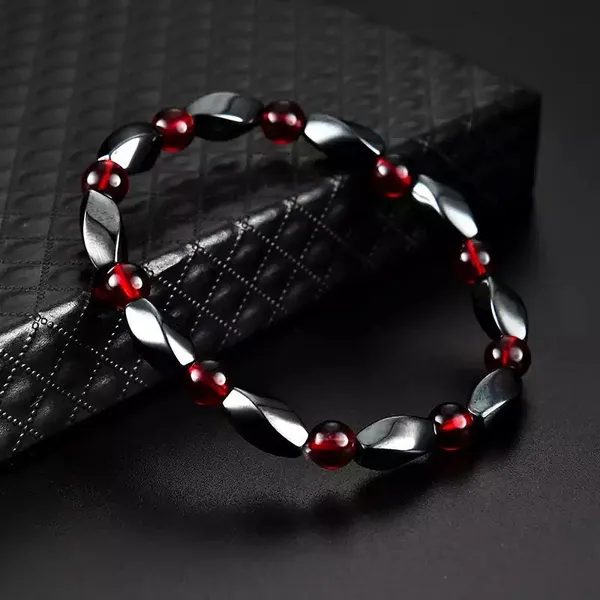 Ground_Your_Energy,_Ignite_Your_Passion_Hematite_Red_Garnet_Bracelet