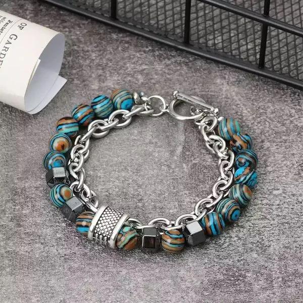 Natural_Malachite_&_Hematite_Stainless_Steel_Protection_Calmness_Bracelet