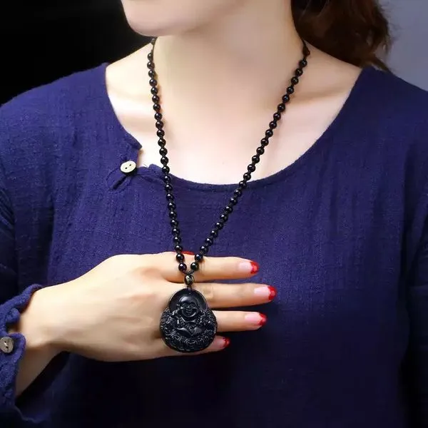Obsidian_Lucky_Charm_Laughing_Buddha_Necklace