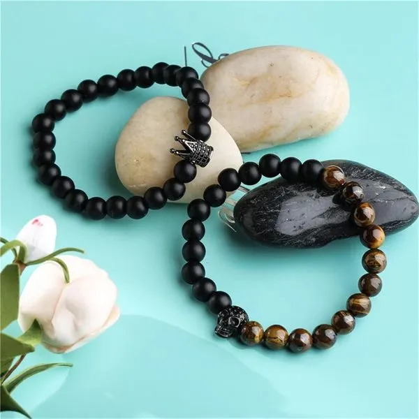Tiger_Eye_&_Matt_Agate_Stone_Cz_Crown_Skull_Bracelet