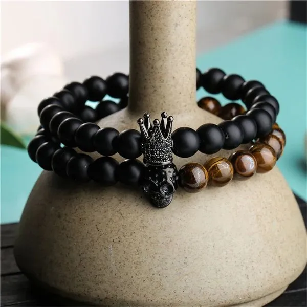 Tiger_Eye_&_Matt_Agate_Stone_Cz_Crown_Skull_Bracelet