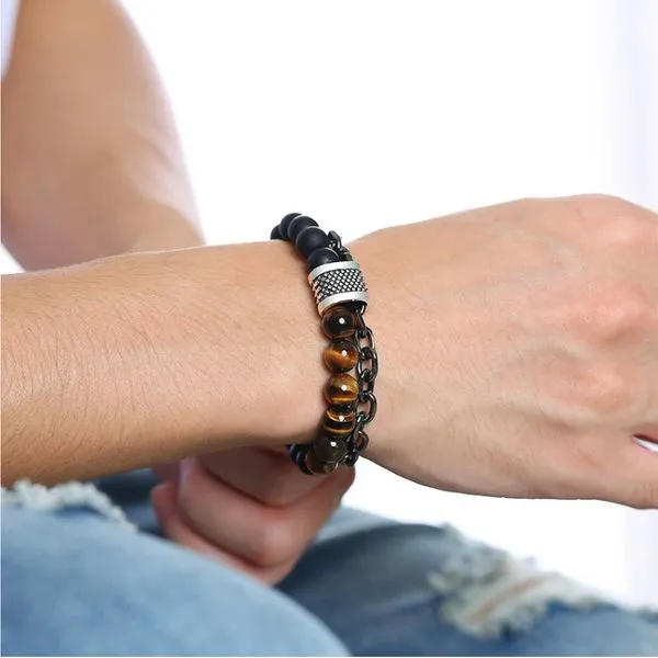 Natural_Tiger_Eye_&_Matt_Agate_Protection_Bracelet
