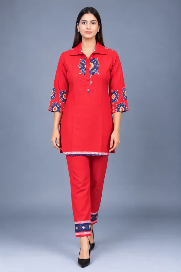 Scarlet_Sapphire_Reyon_Co-Ord_Set_with_Matching_Free_Scrunches