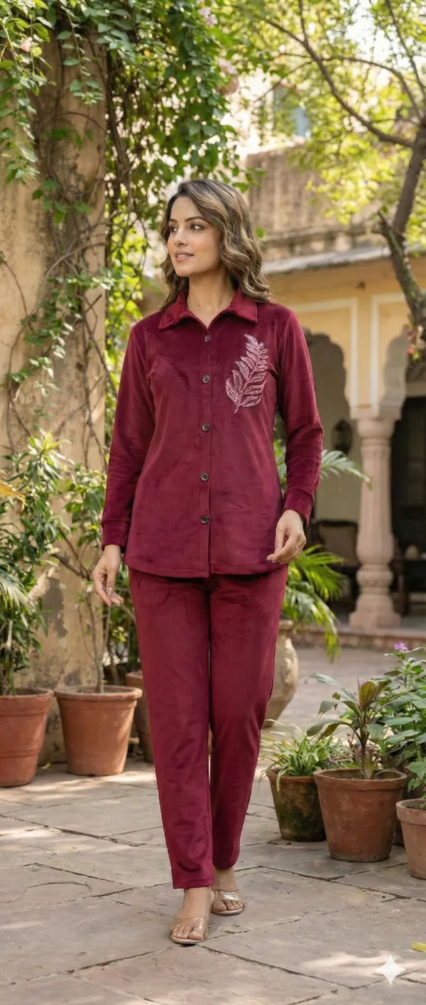 Spiced_Merlot(MAROON)_Valvet_HANDWORK_COORD_SET