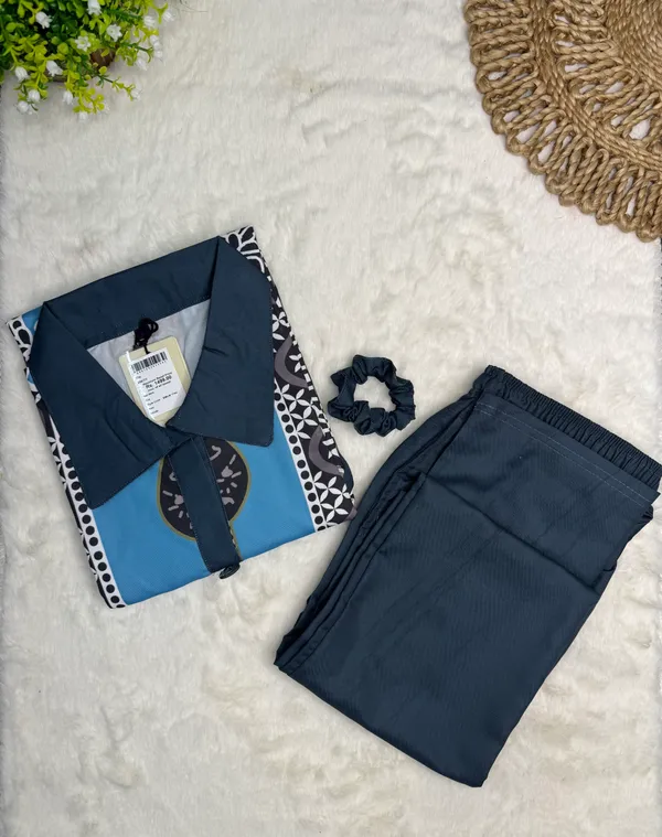 Azure_Navy_Classic_Rayon_Co-Ord_Set_with_Free_Matching_Scrunchies