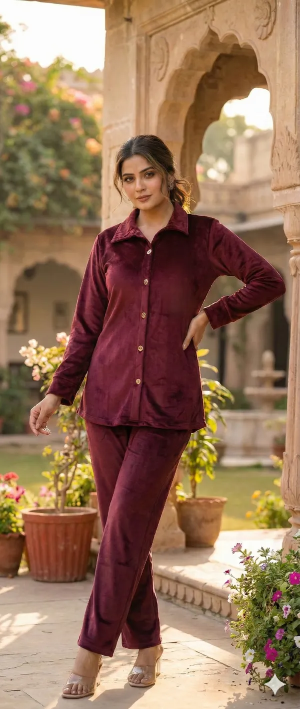 Spiced_Merlot(MAROON)_VELVET_CO-ORD_SET