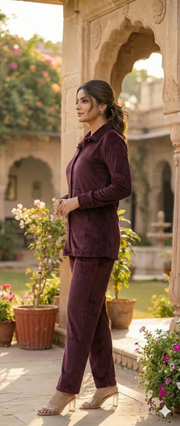 Deep_Merlot(WINE)_VELVET_CO-ORD_SET